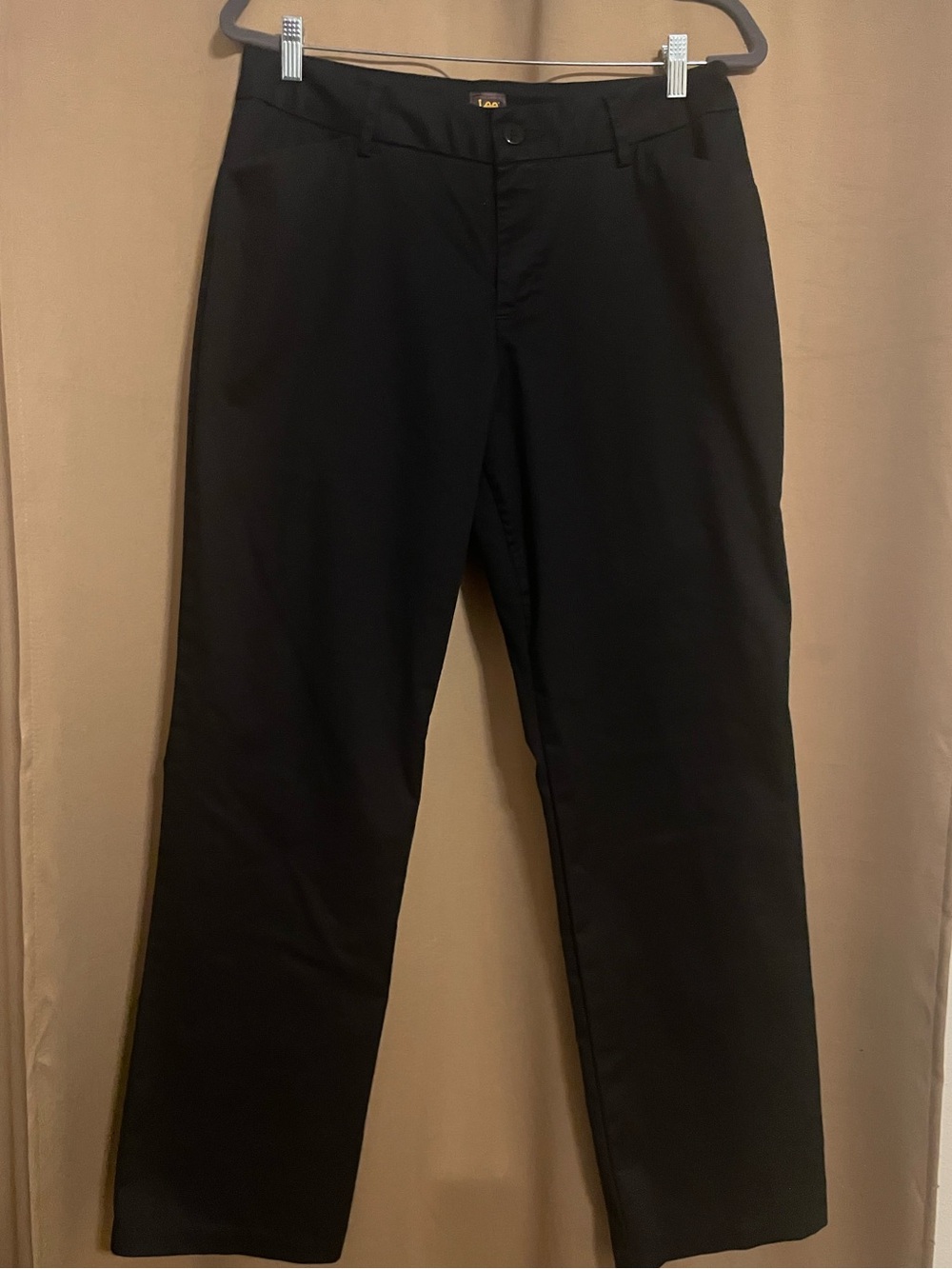 Lee Wrinkle Free Classic Black Straight-Leg Pants